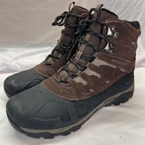 Merrell Espresso J21147 Mens Waterproof Insulated Hiking Boots Brown Size 10.5